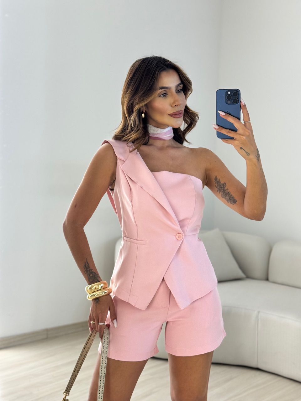 CONJUNTO CELINA SHORT ROSA