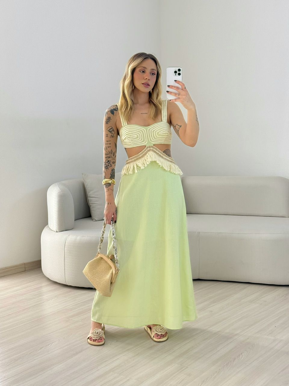 VESTIDO POLIANA ALÇA BABY GREEN