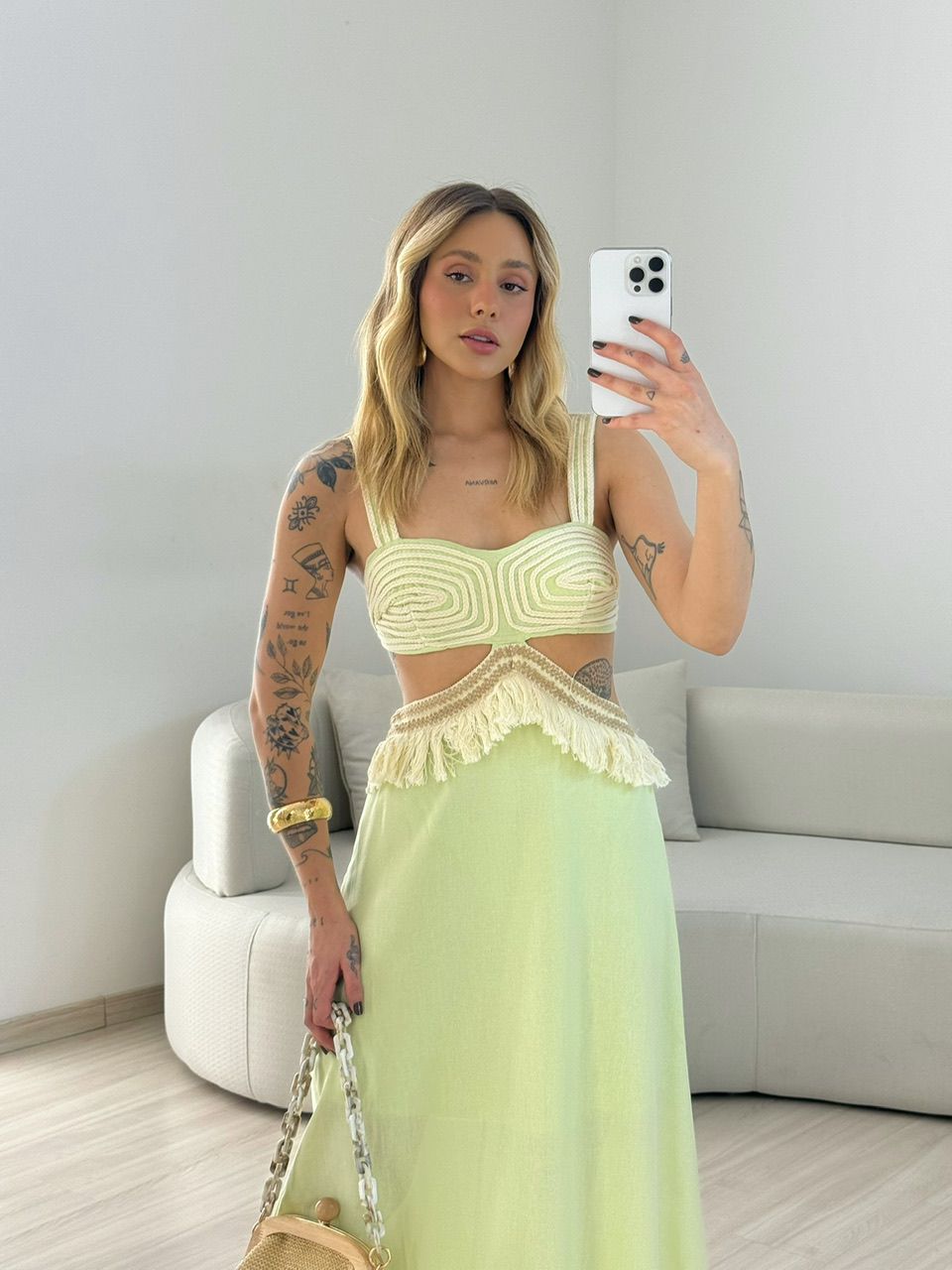 VESTIDO POLIANA ALÇA BABY GREEN