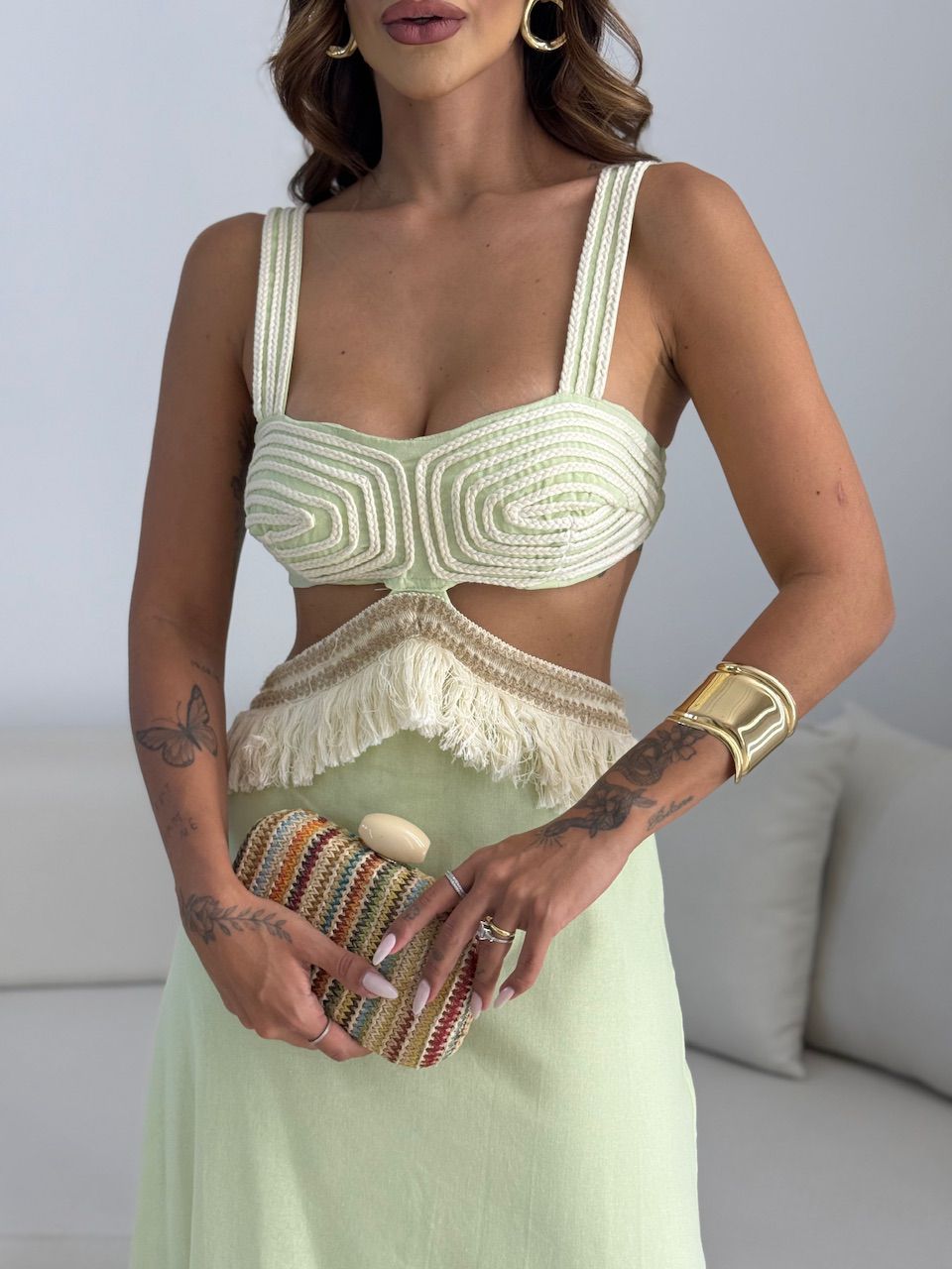 VESTIDO POLIANA ALÇA BABY GREEN