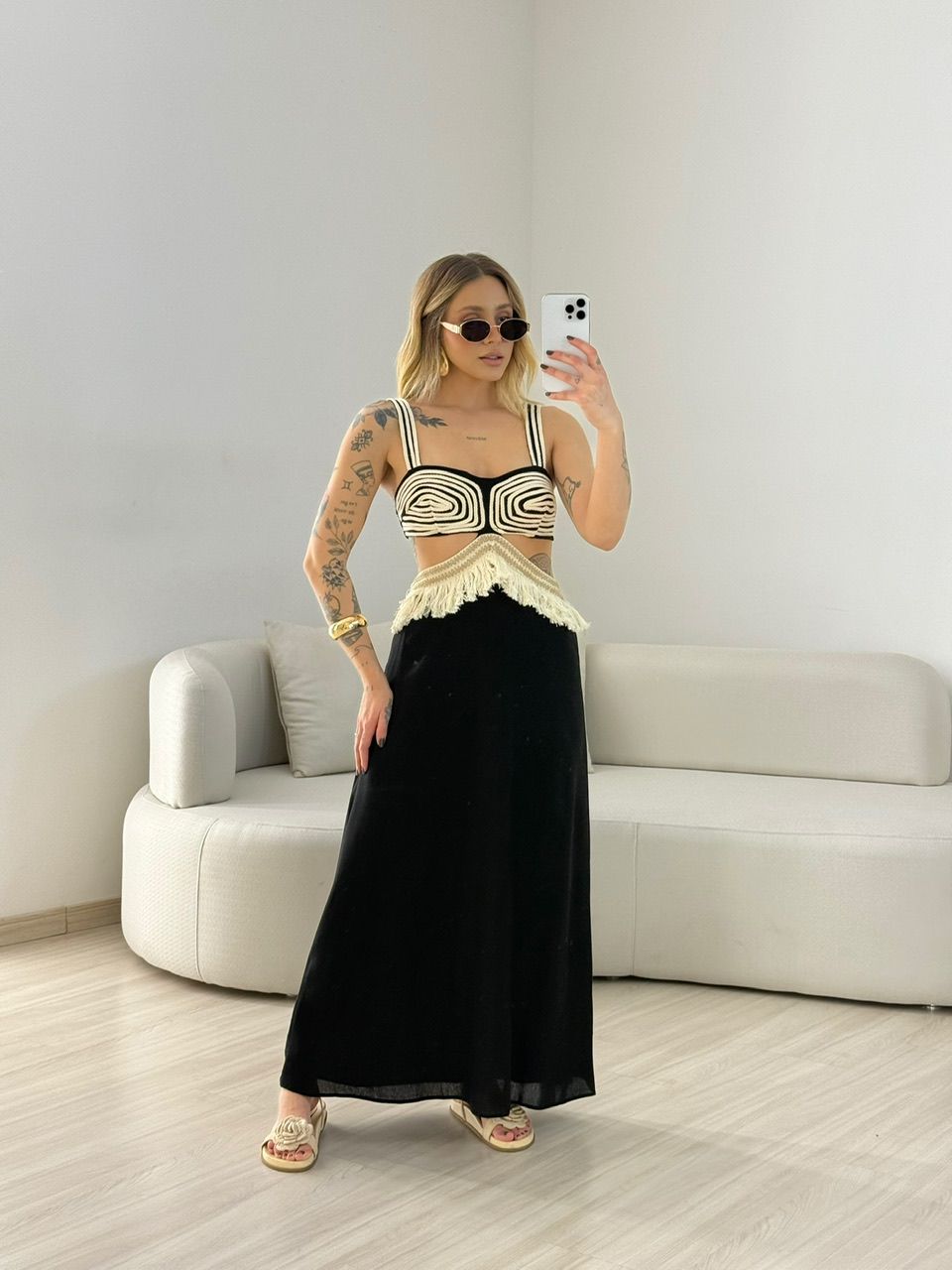 VESTIDO POLIANA ALÇA PRETO
