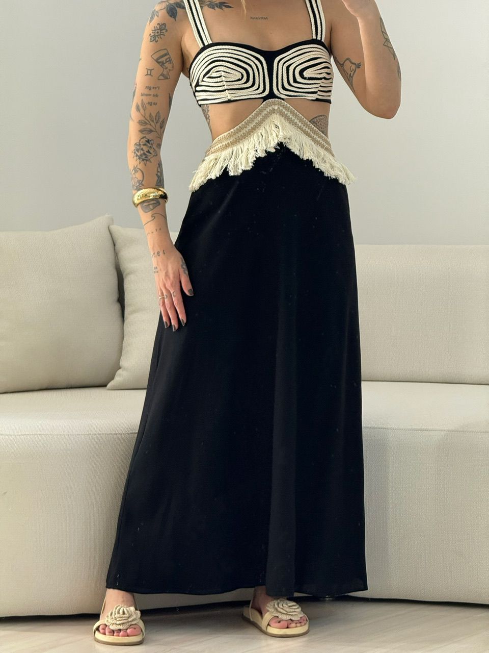 VESTIDO POLIANA ALÇA PRETO