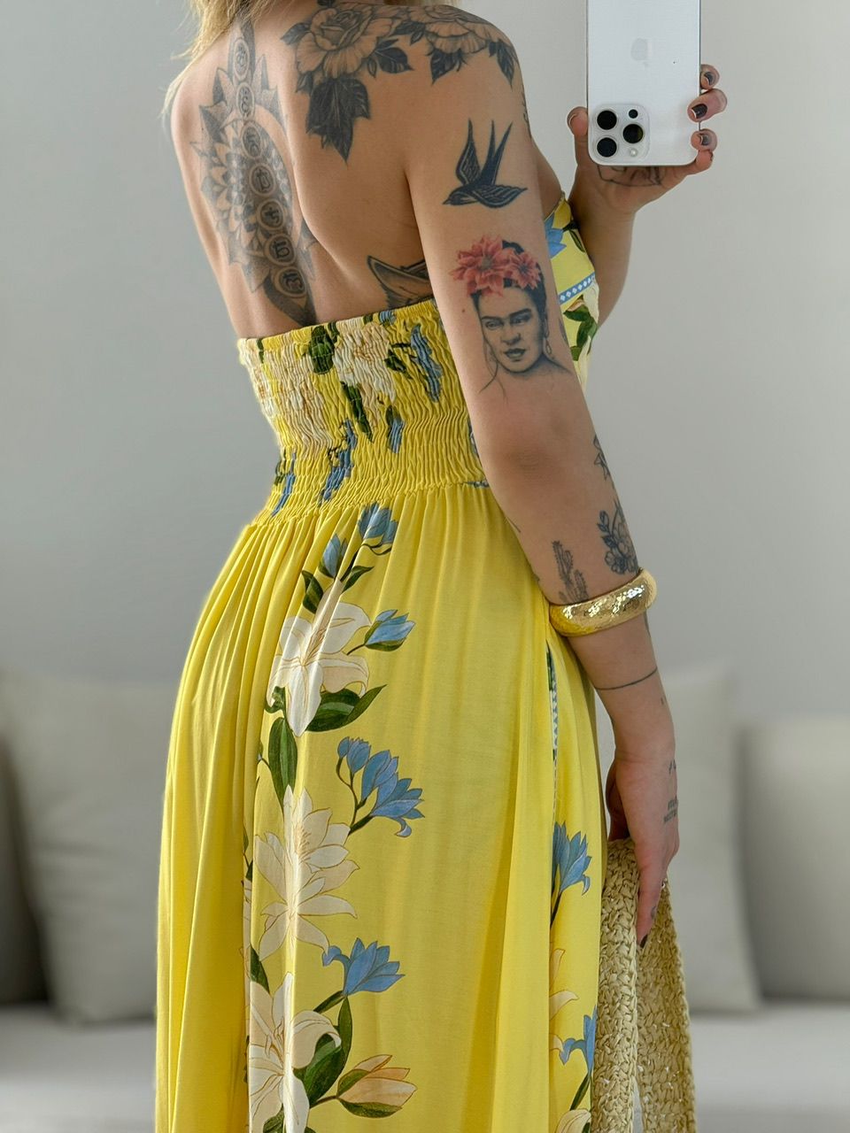 VESTIDO TERESA ESTAMPADO AMARELO