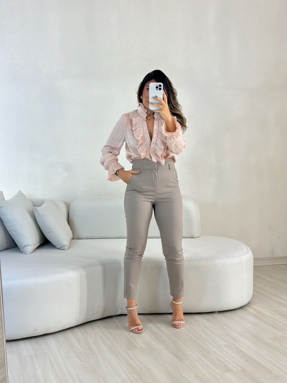 CALÇA GABRIELA SKINNY CAQUI