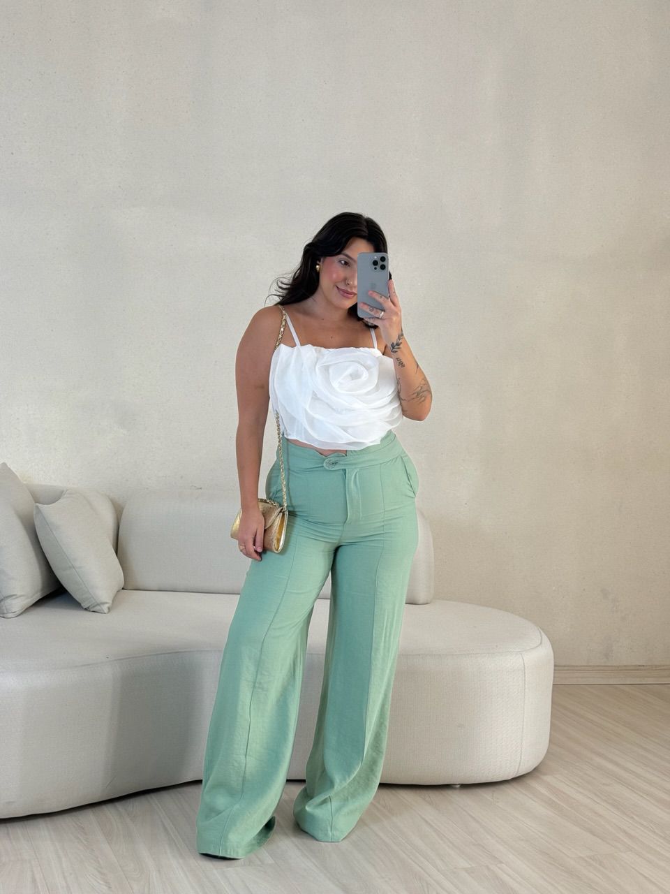 CALÇA LETÍCIA 03 PANTALONA PISTACHE