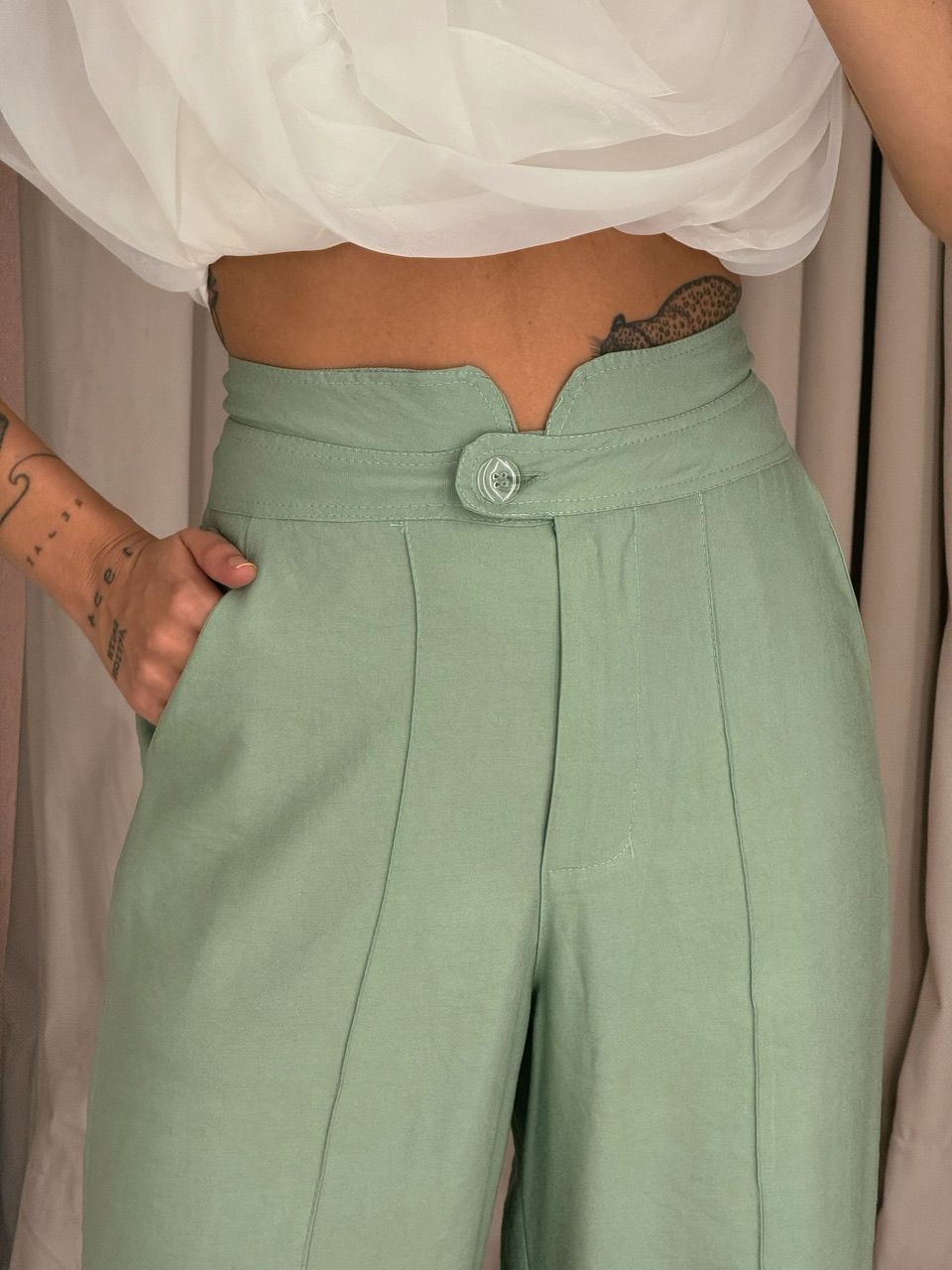 CALÇA LETÍCIA 03 PANTALONA PISTACHE