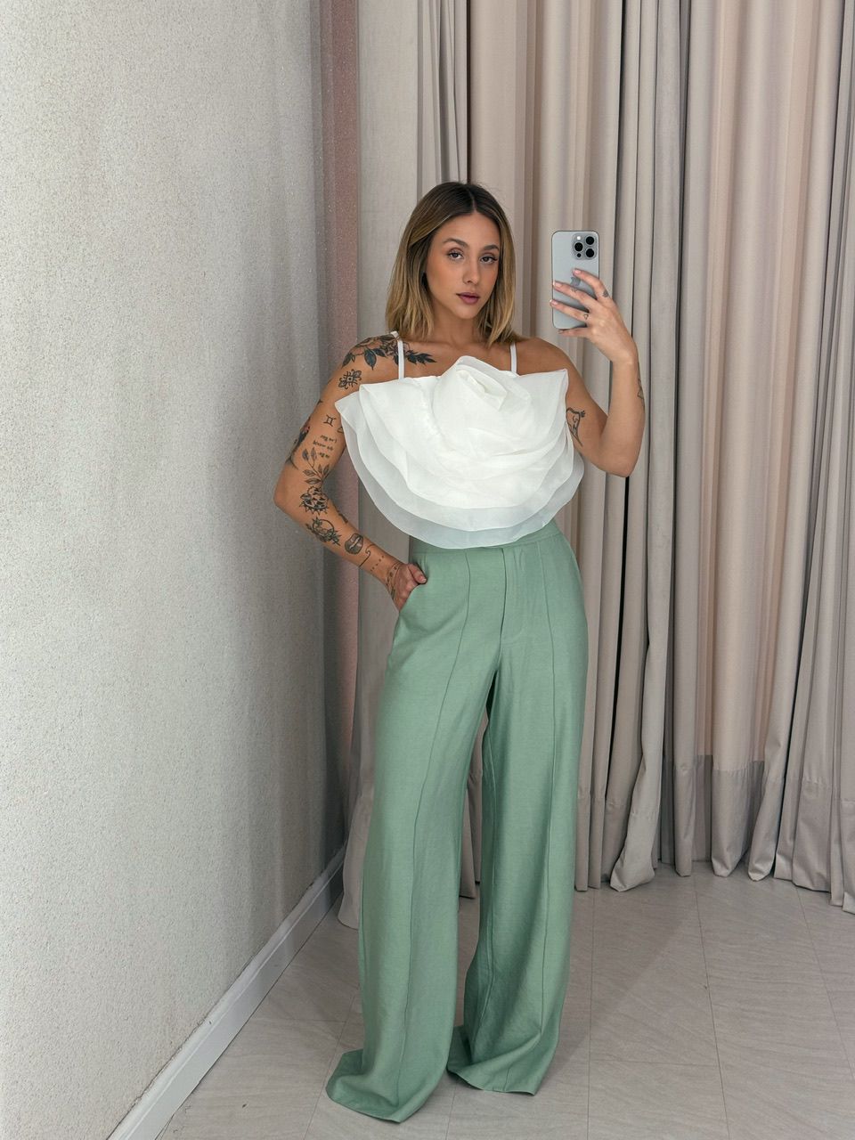 CALÇA LETÍCIA 03 PANTALONA PISTACHE