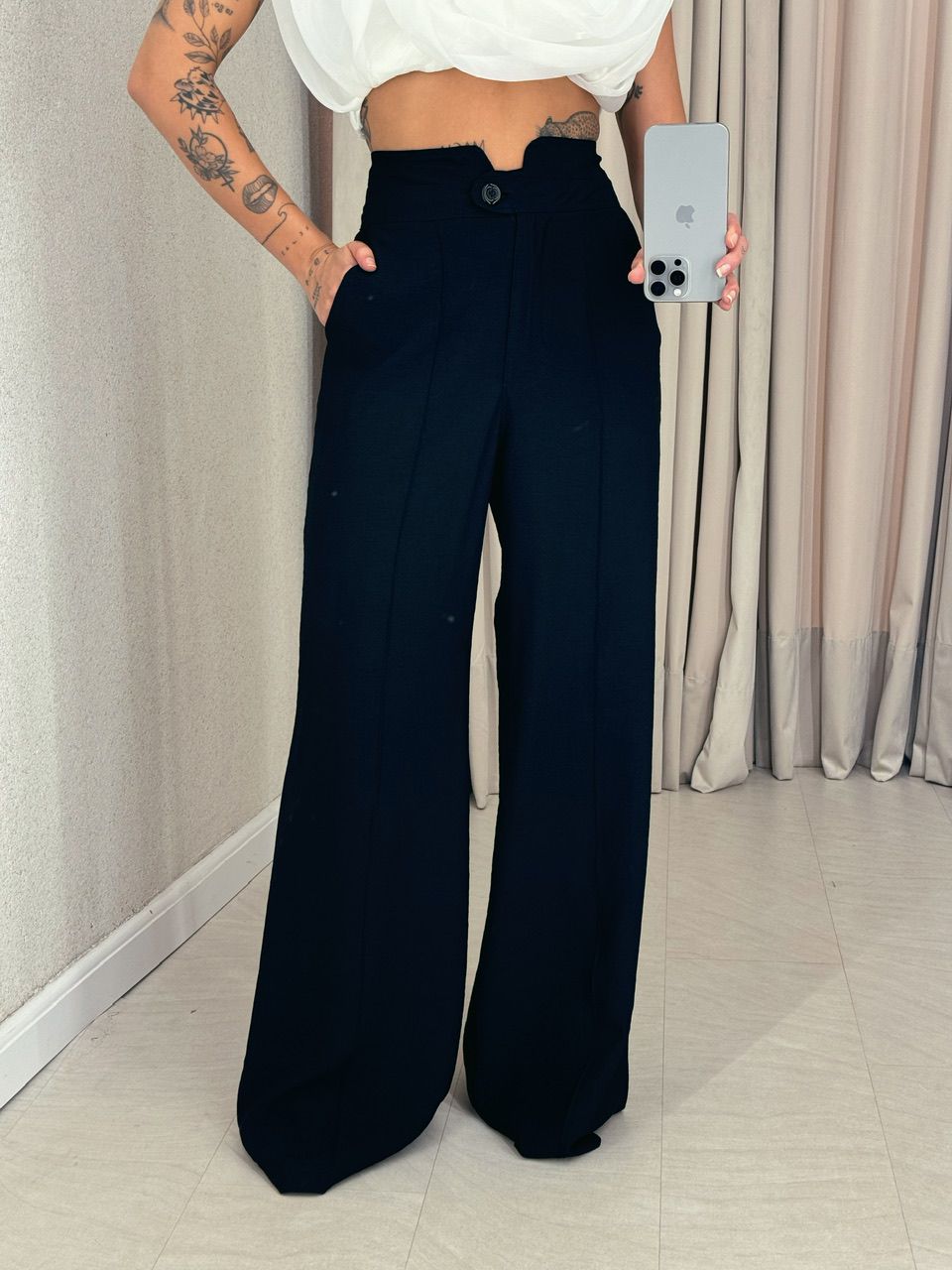CALÇA LETÍCIA 03 PANTALONA PRETA - 0056430033 - CAROLLA FERRARO