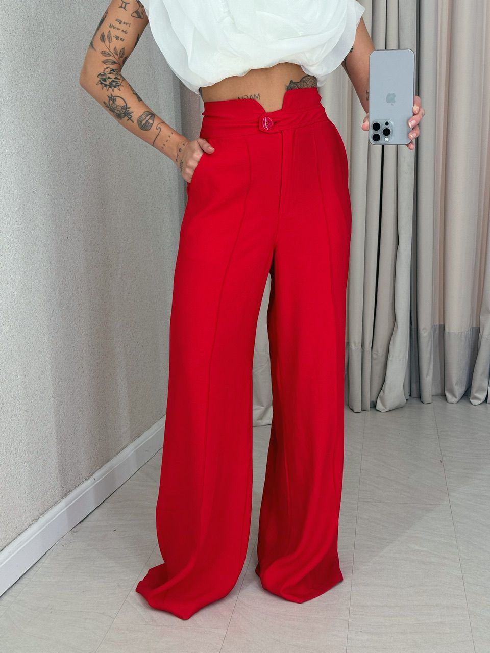 CALÇA LETÍCIA 03 PANTALONA VERMELHA