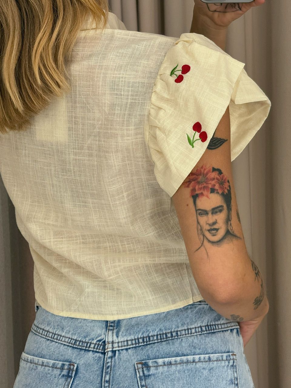 CAMISA BIA CEREJA MARFIM