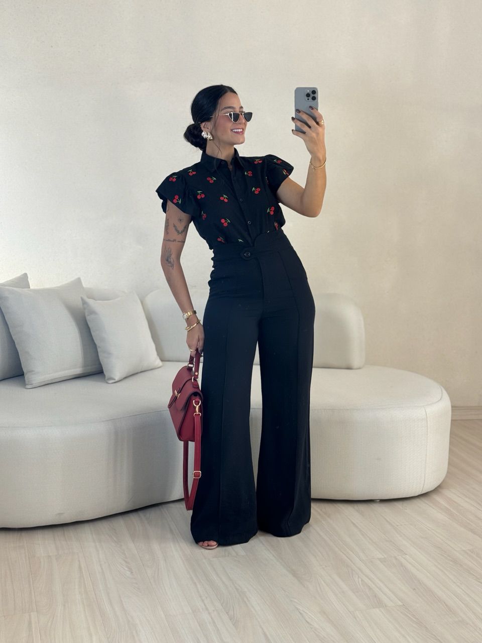 CAMISA BIA CEREJA PRETA
