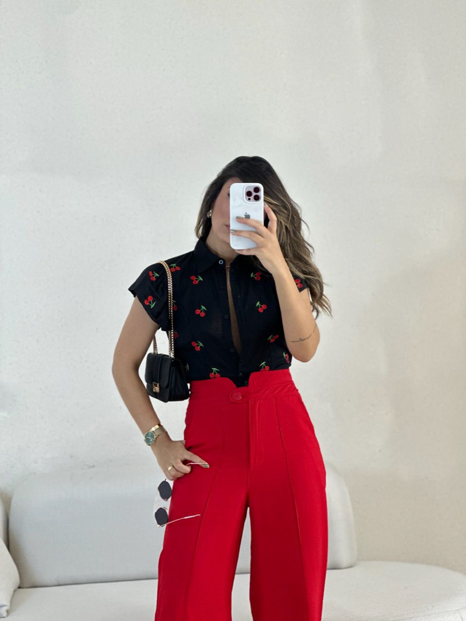 CAMISA BIA CEREJA PRETA