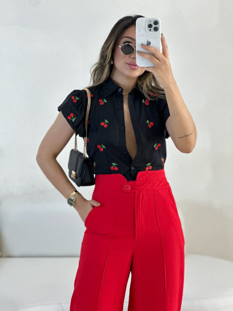 CAMISA BIA CEREJA PRETA
