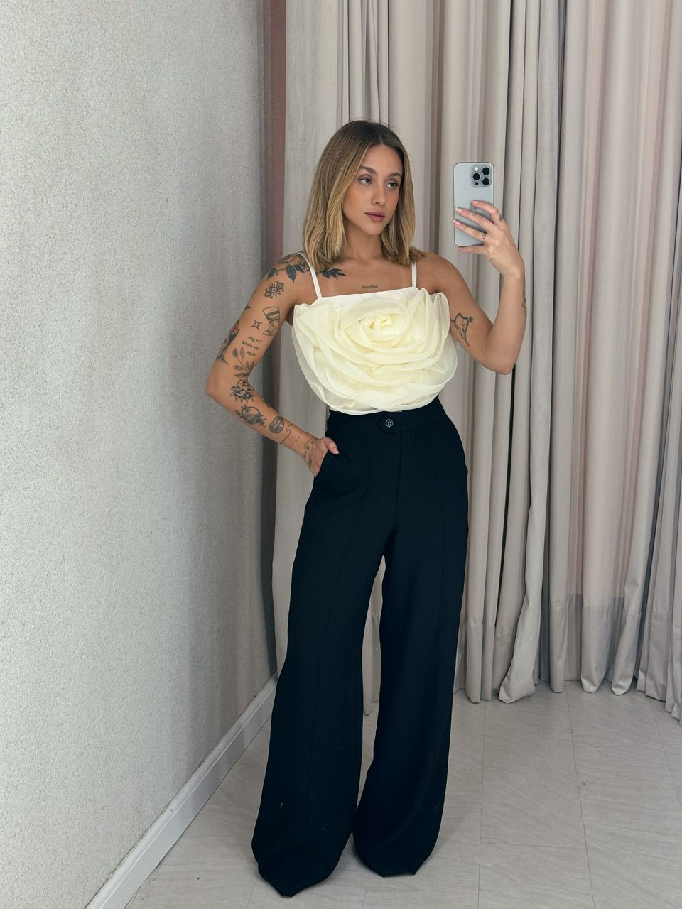 CROPPED LIDIA BABADOS MARFIM
