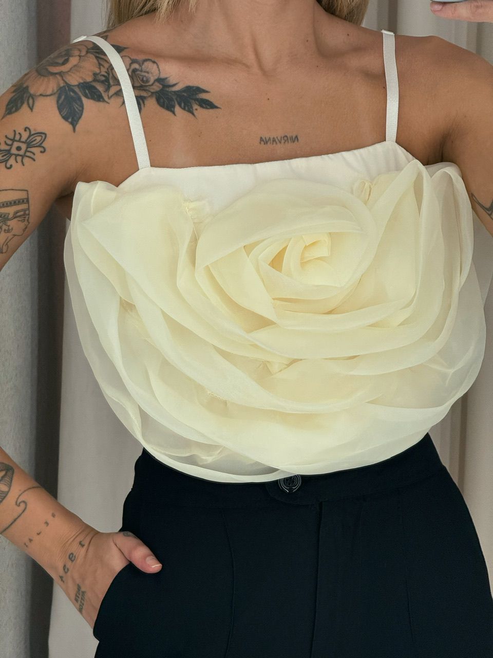 CROPPED LIDIA BABADOS MARFIM