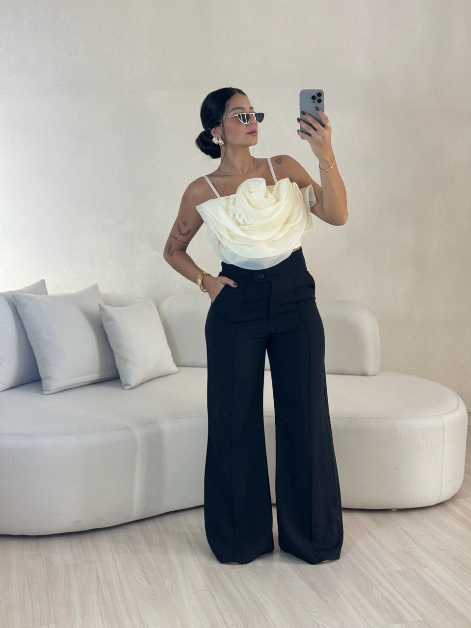 CROPPED LIDIA BABADOS MARFIM