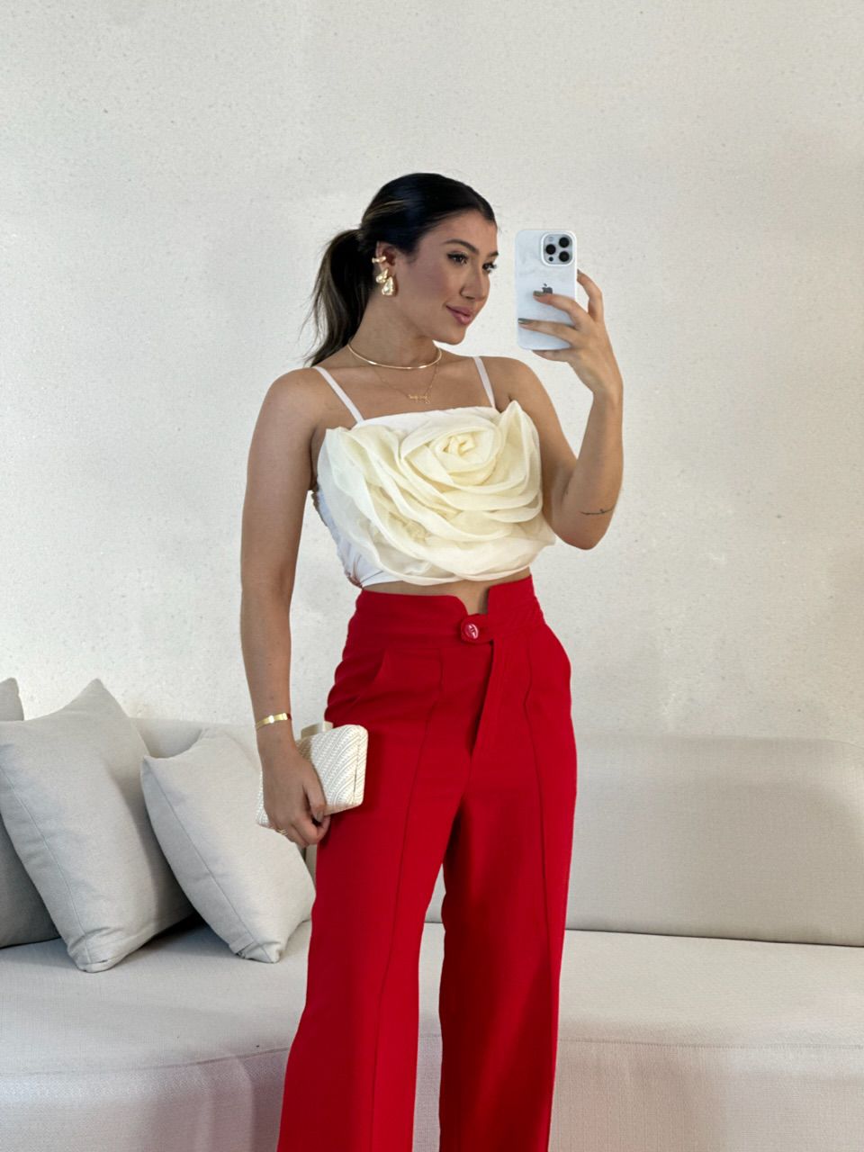 CROPPED LIDIA BABADOS MARFIM