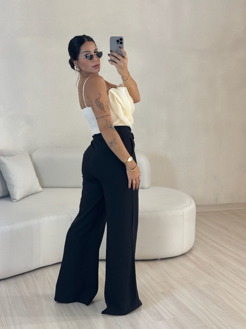CROPPED LIDIA BABADOS MARFIM