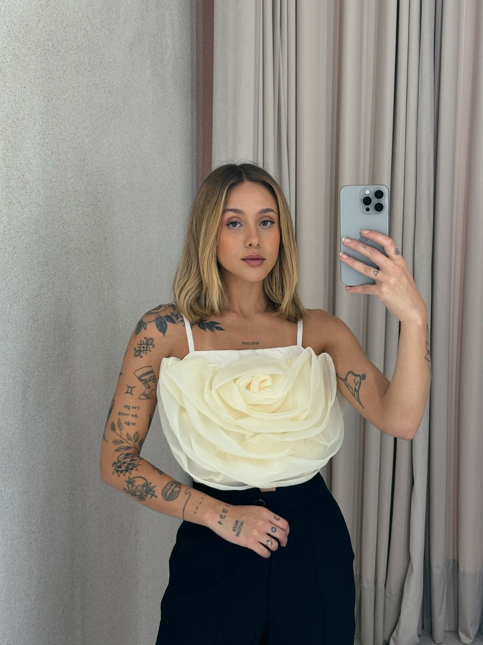 CROPPED LIDIA BABADOS MARFIM
