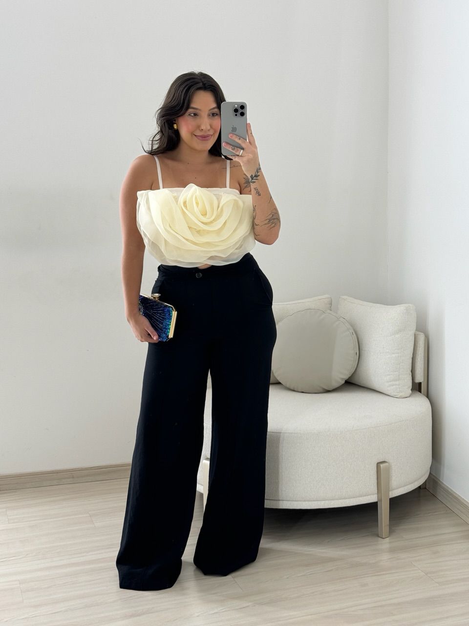 CROPPED LIDIA BABADOS MARFIM