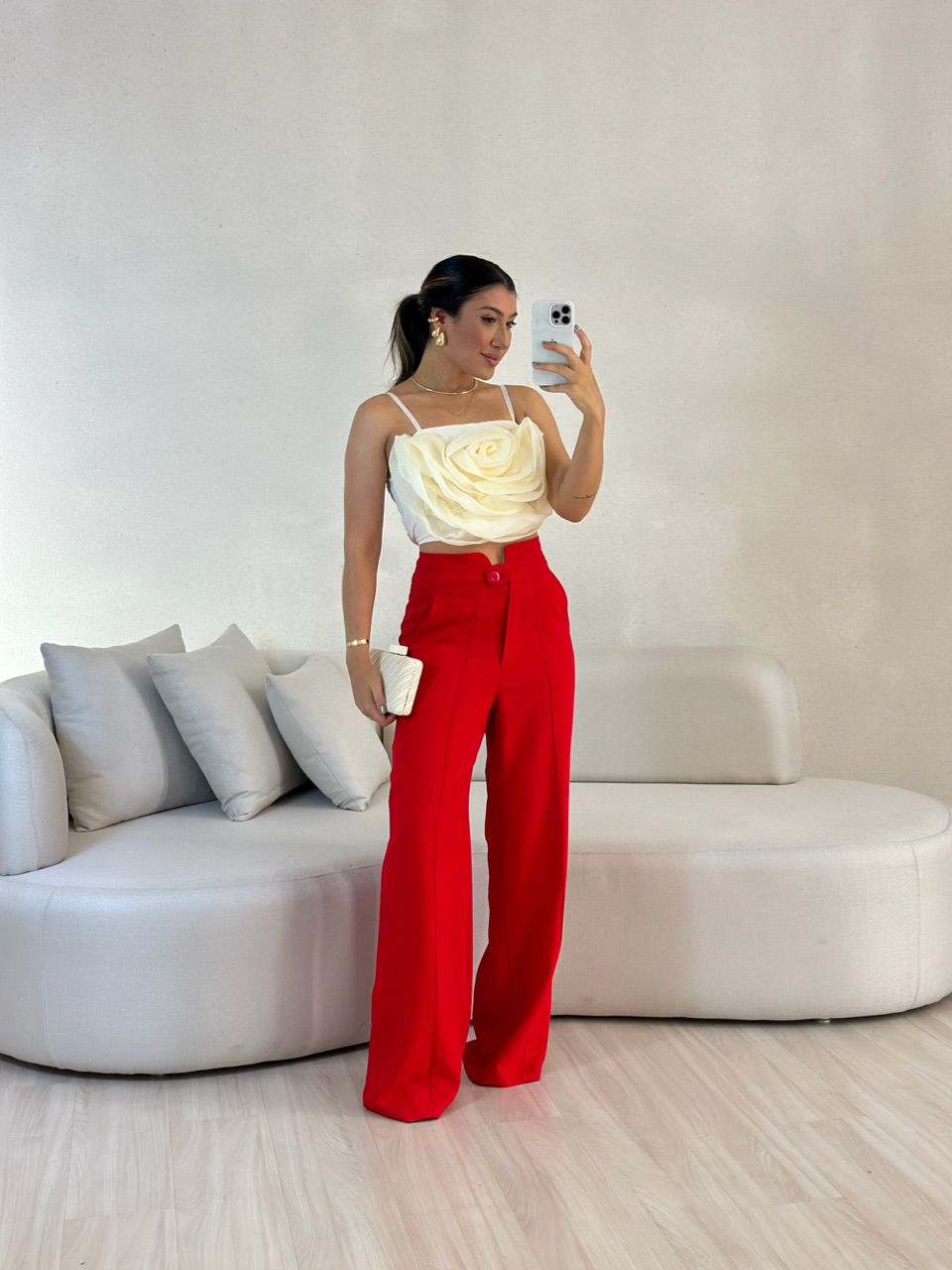 CROPPED LIDIA BABADOS MARFIM