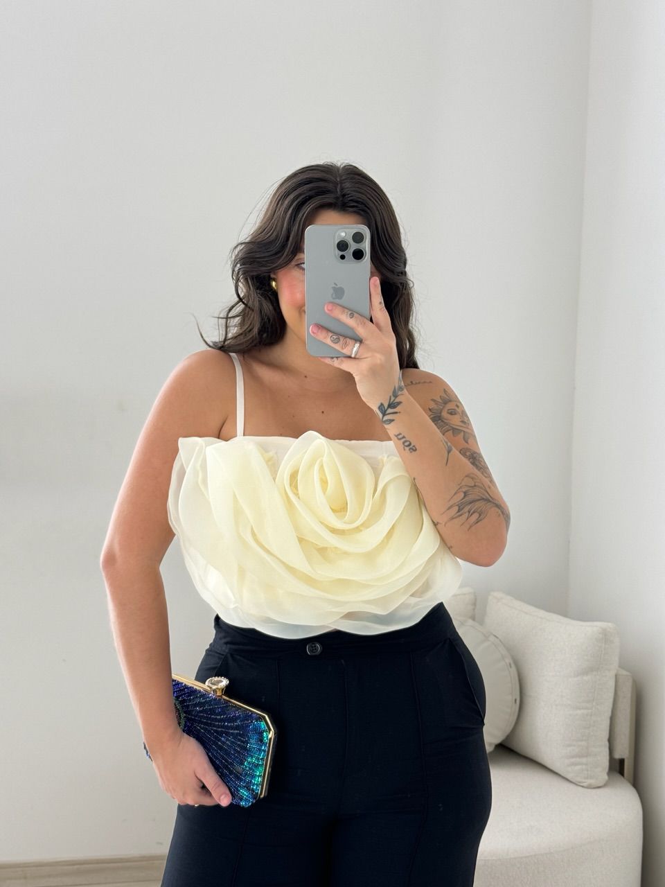 CROPPED LIDIA BABADOS MARFIM