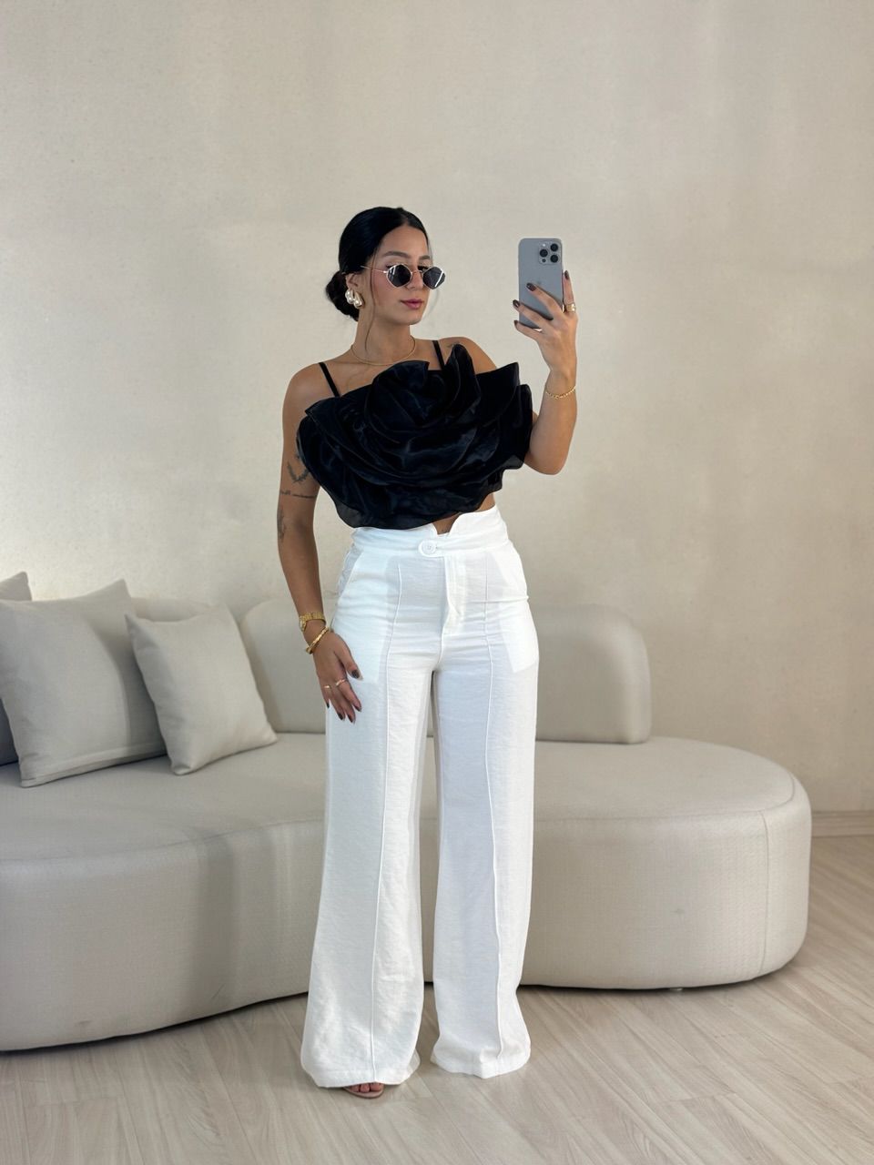 CROPPED LIDIA BABADOS PRETO