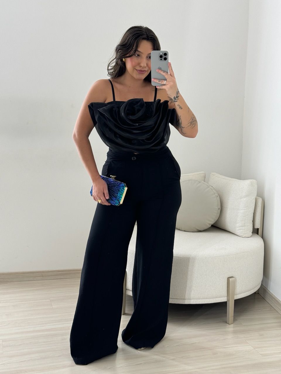 CROPPED LIDIA BABADOS PRETO