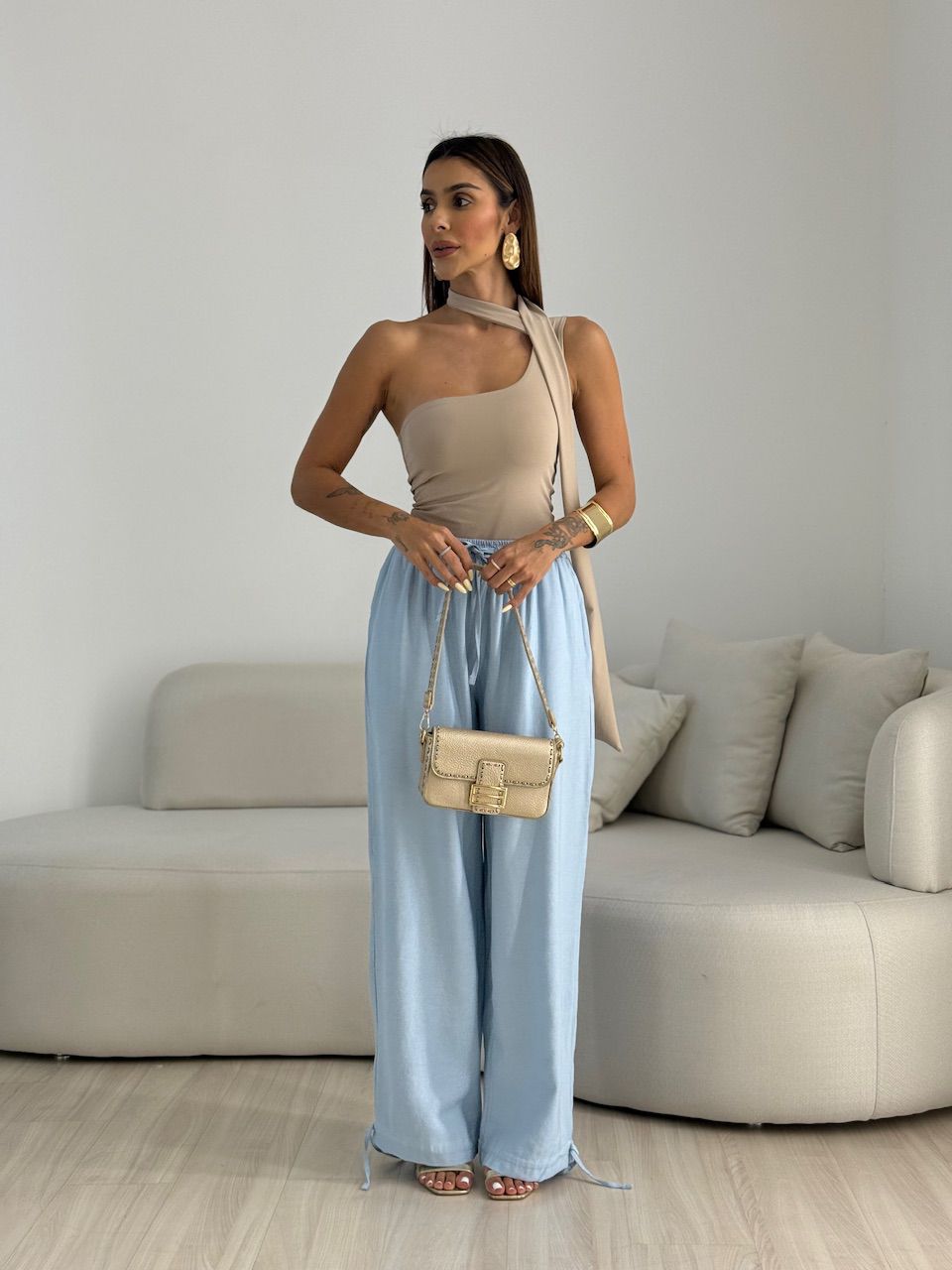 CALÇA FER LASTEX AZUL