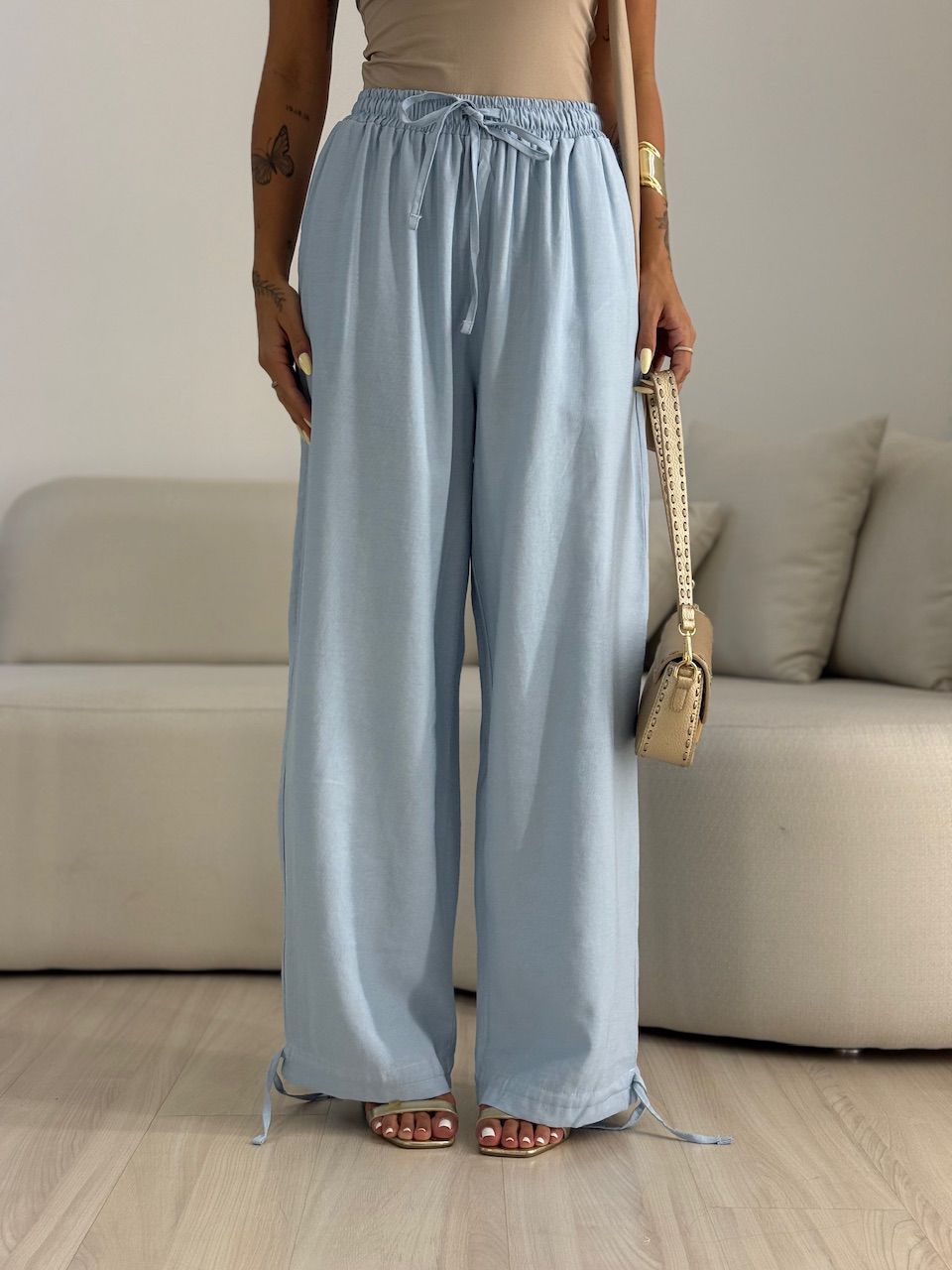 CALÇA FER LASTEX AZUL - 0069340109 - CAROLLA FERRARO