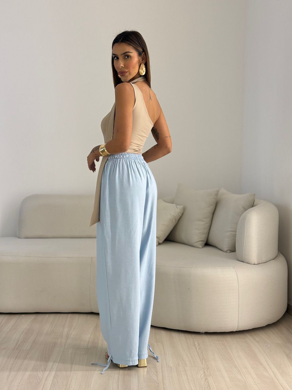 CALÇA FER LASTEX AZUL