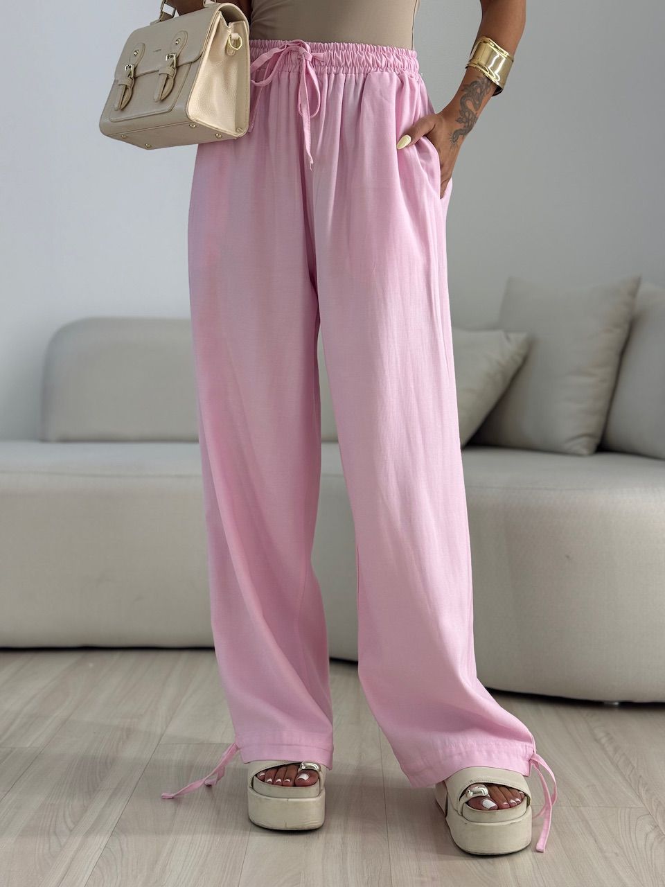 CALÇA FER LASTEX Rosa - 0069340031 - CAROLLA FERRARO