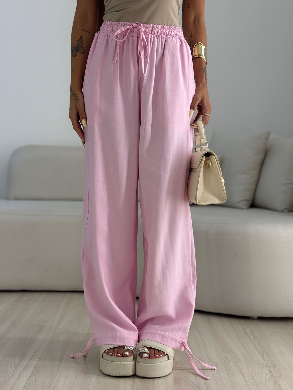 CALÇA FER LASTEX ROSA