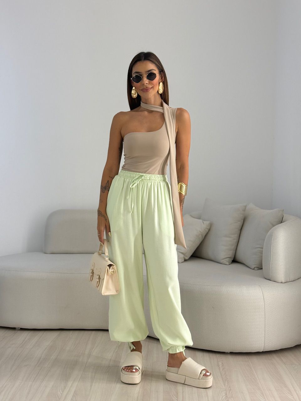 CALÇA FER LASTEX VERDE