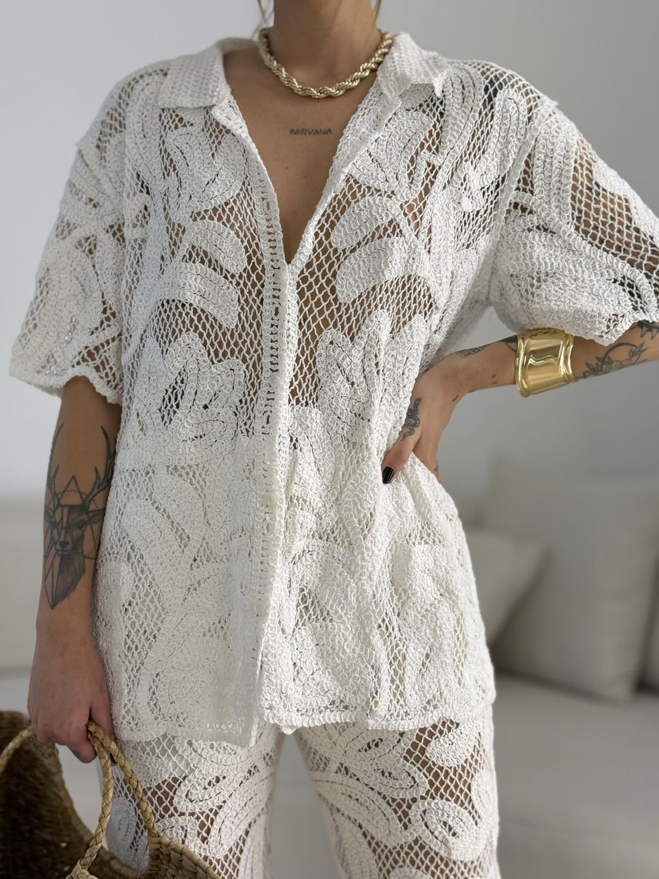 CAMISA MANUELA CROCHÊ OFF