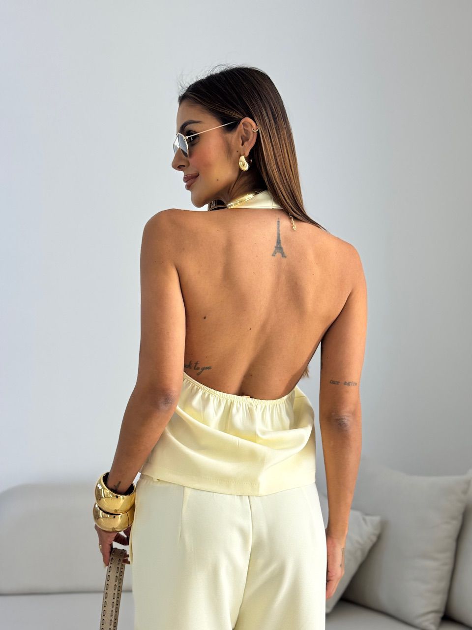 CONJUNTO LARI BOTÕES YELLOW BUTTER