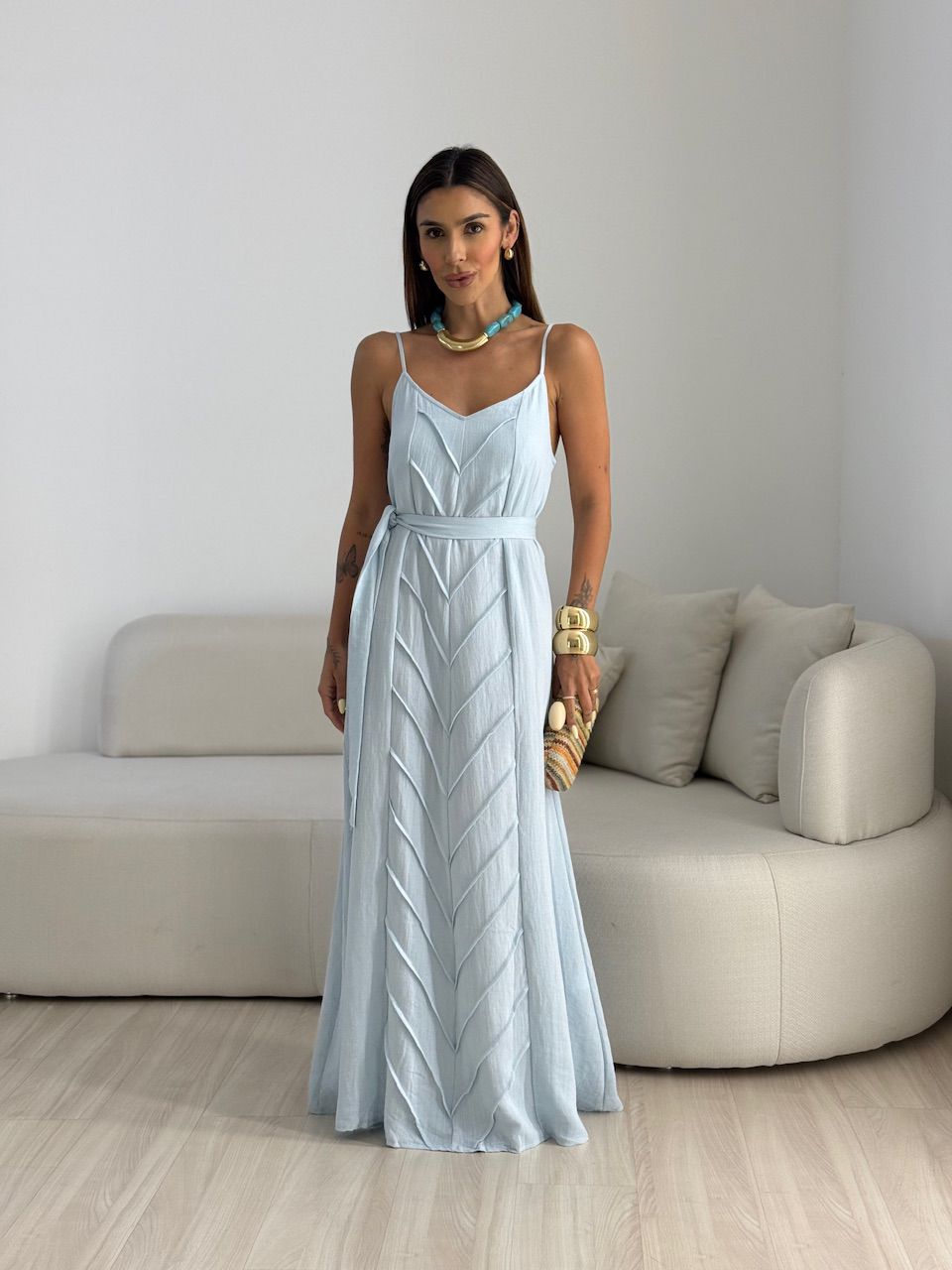 VESTIDO DUDA ALÇA BABY BLUE - 0069370365 - CAROLLA FERRARO