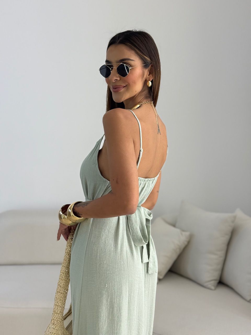 VESTIDO DUDA ALÇA BABY GREEN