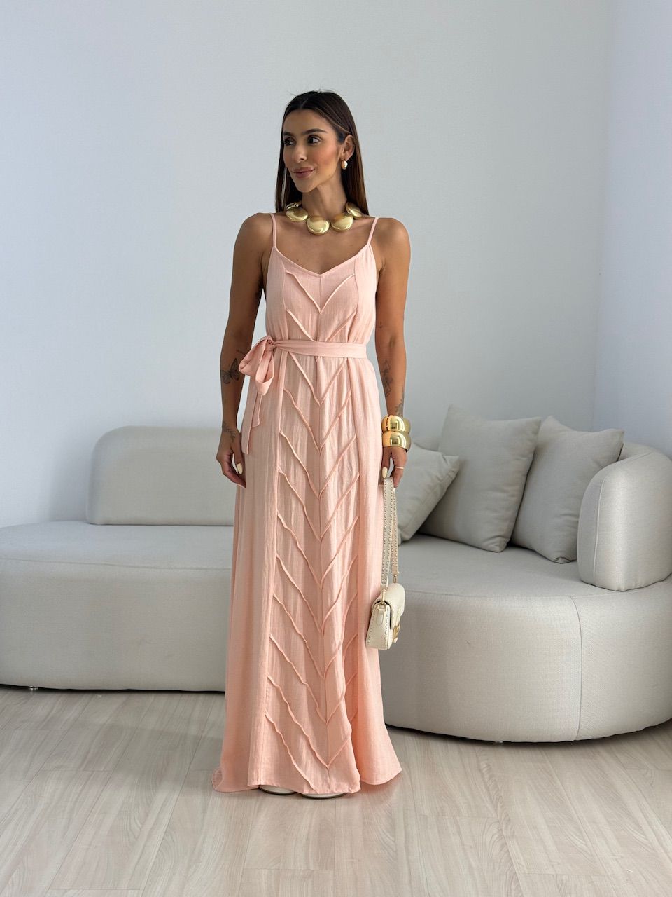 VESTIDO DUDA ALÇA BABY PEACH