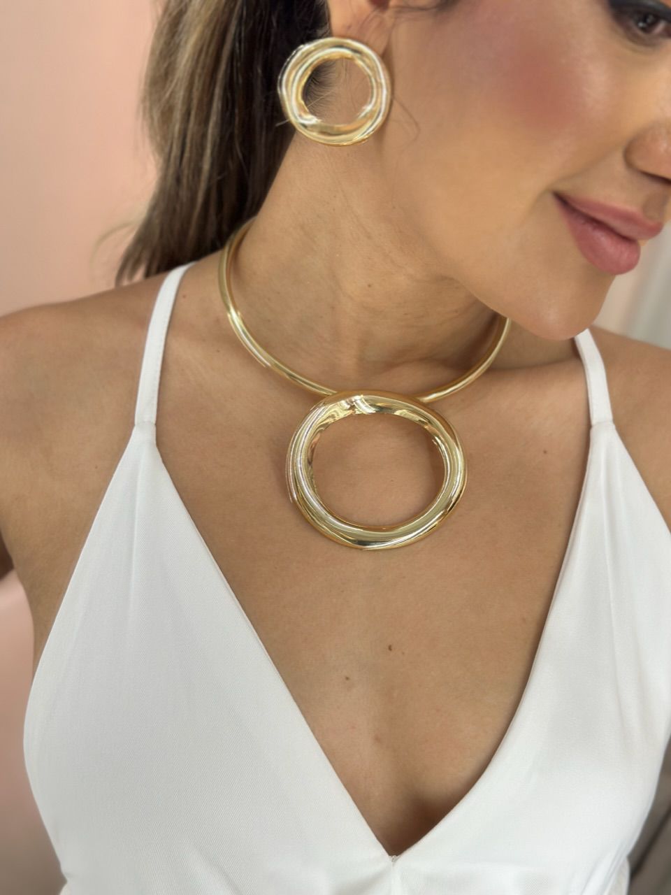 CONJUNTO SUZI CHOKER Dourado - 0059680084 - CAROLLA FERRARO