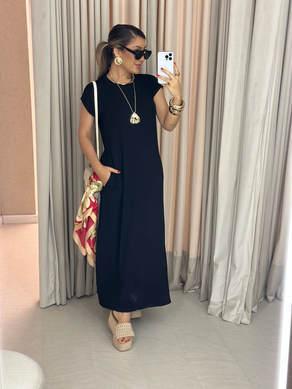 VESTIDO ARIANE MALHA PRETO