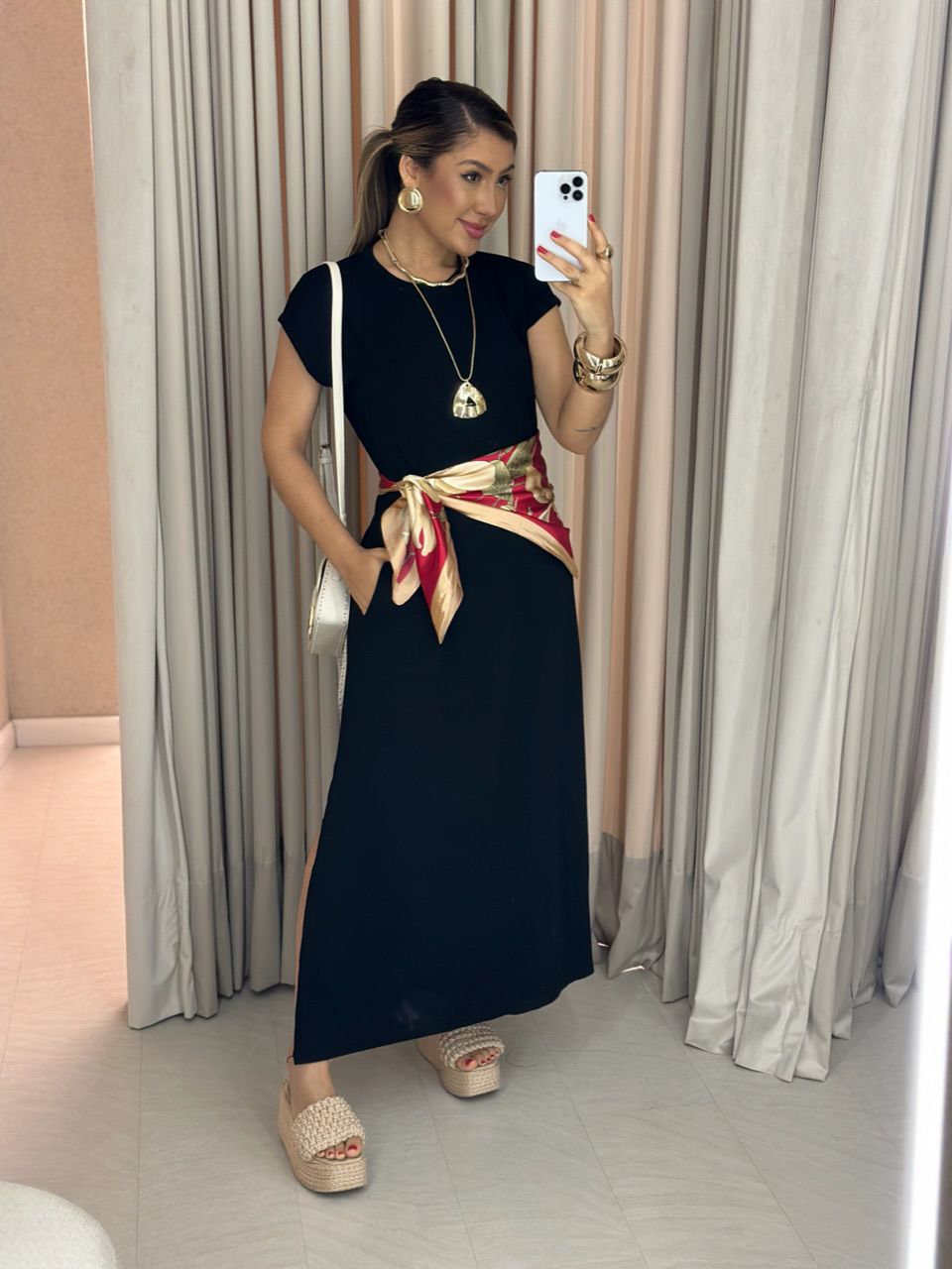 VESTIDO ARIANE MALHA PRETO