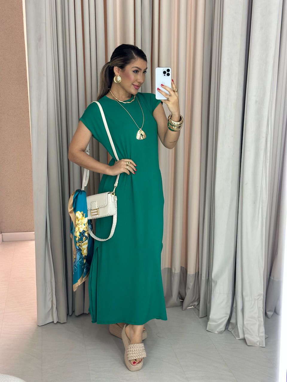 VESTIDO ARIANE MALHA VERDE