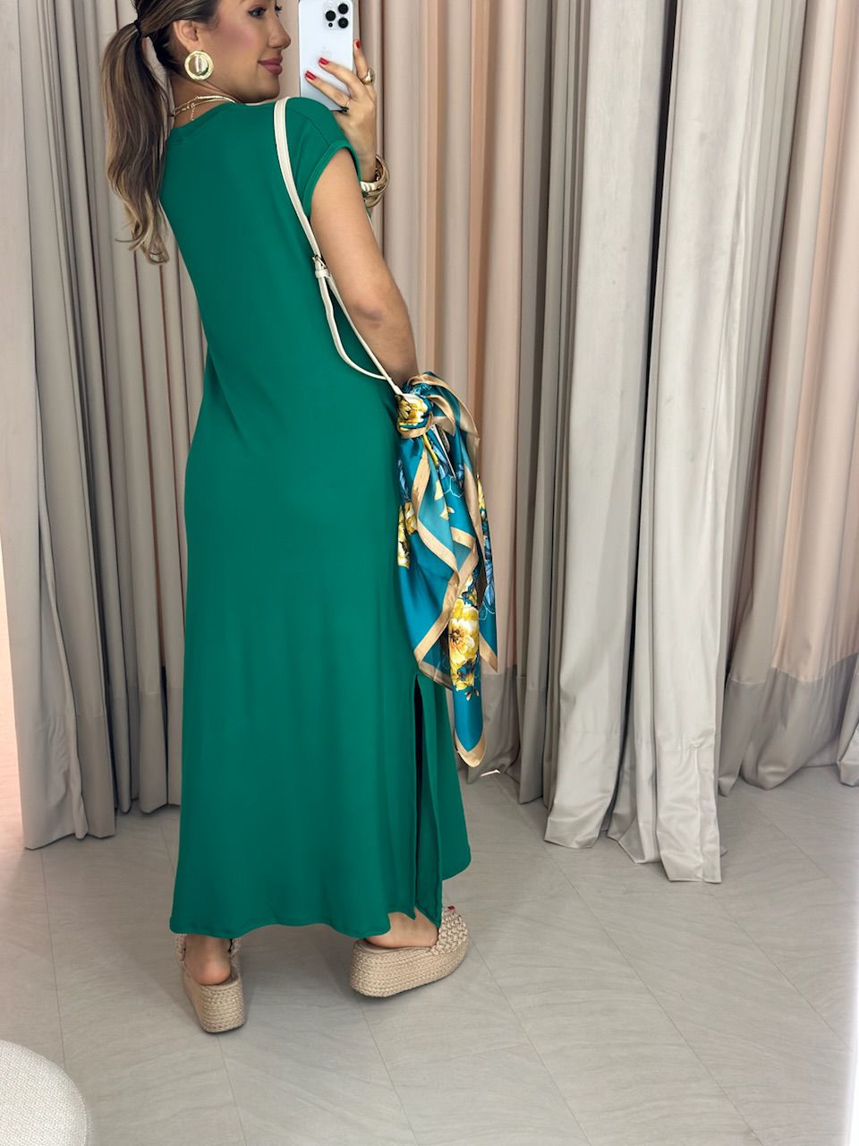 VESTIDO ARIANE MALHA VERDE