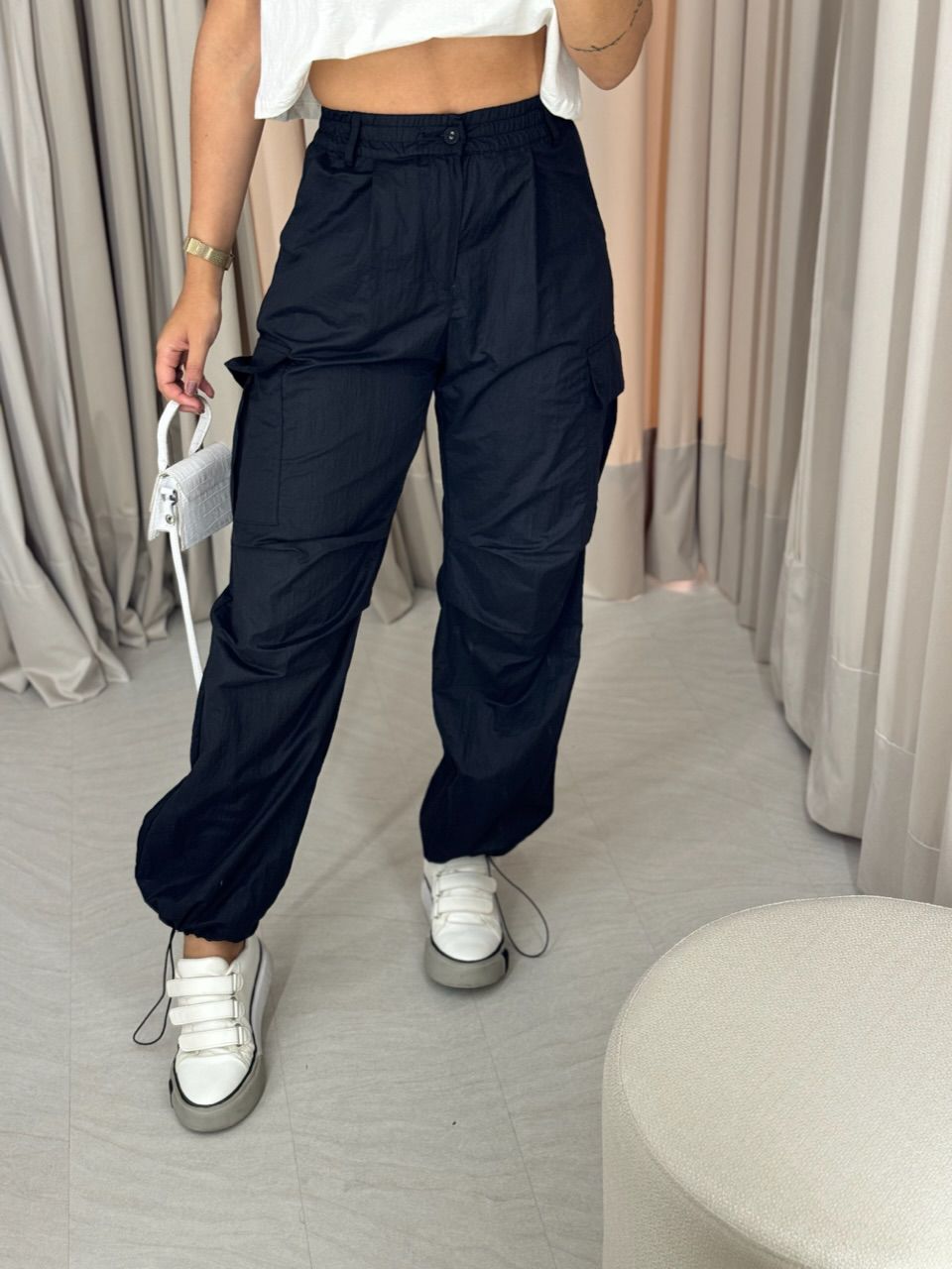 CALÇA BRENDA PARACHUTE PRETO