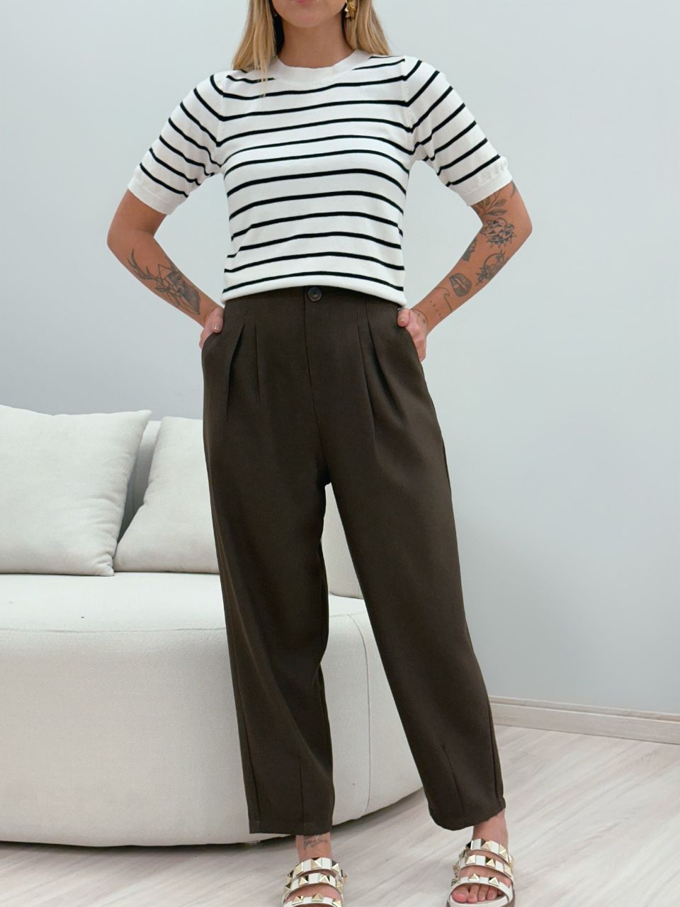 CALÇA ISIS ALFAIATARIA MARROM
