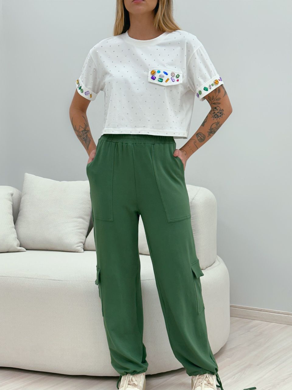 CALÇA PARACHUTE MOLETINHO VERDE