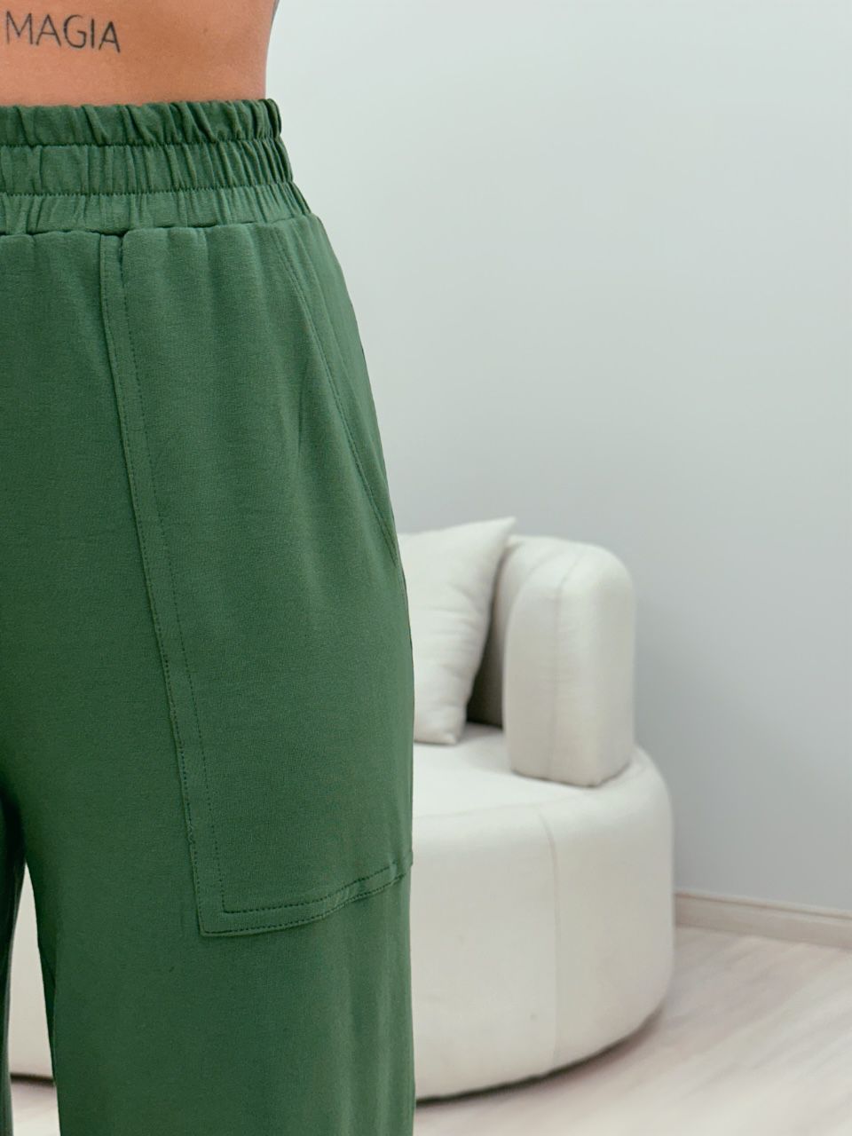 CALÇA PARACHUTE MOLETINHO VERDE