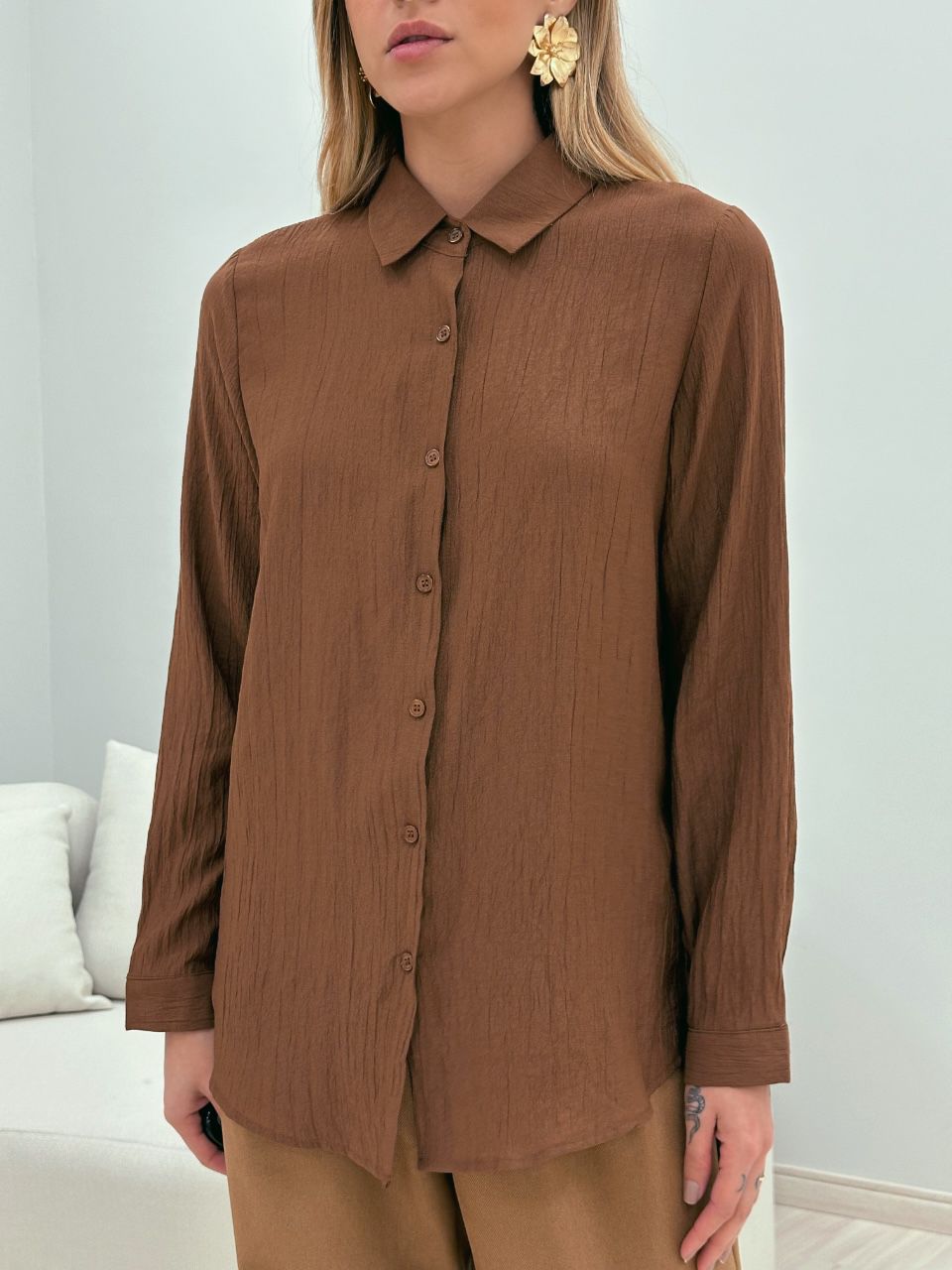 CAMISA LARA LISA MARROM