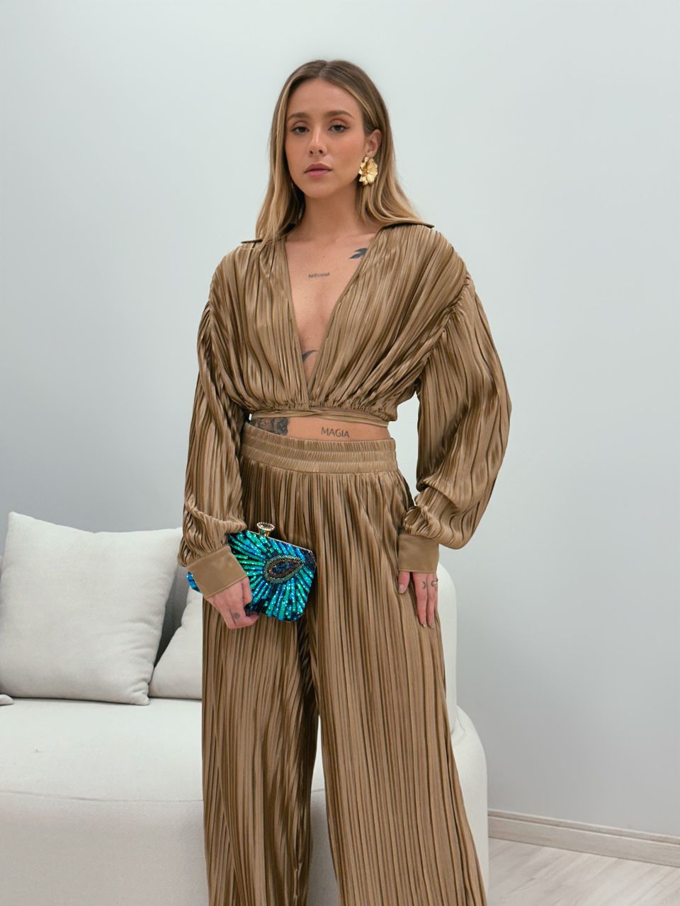 CONJUNTO CAMILA PLISSADO NUDE